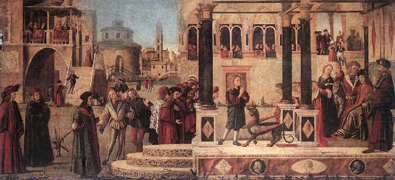 CARPACCIO, Vittore The Daughter of of Emperor Gordian is Exorcised by St Triphun dfg china oil painting image
